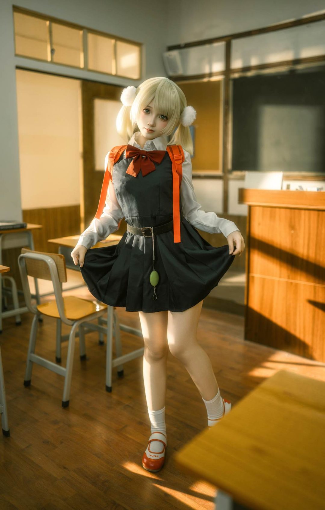 图片[6]-Bangni邦尼 – 时雨羽衣：教室白丝制服 比基尼美腿还原 87P-御萝部落