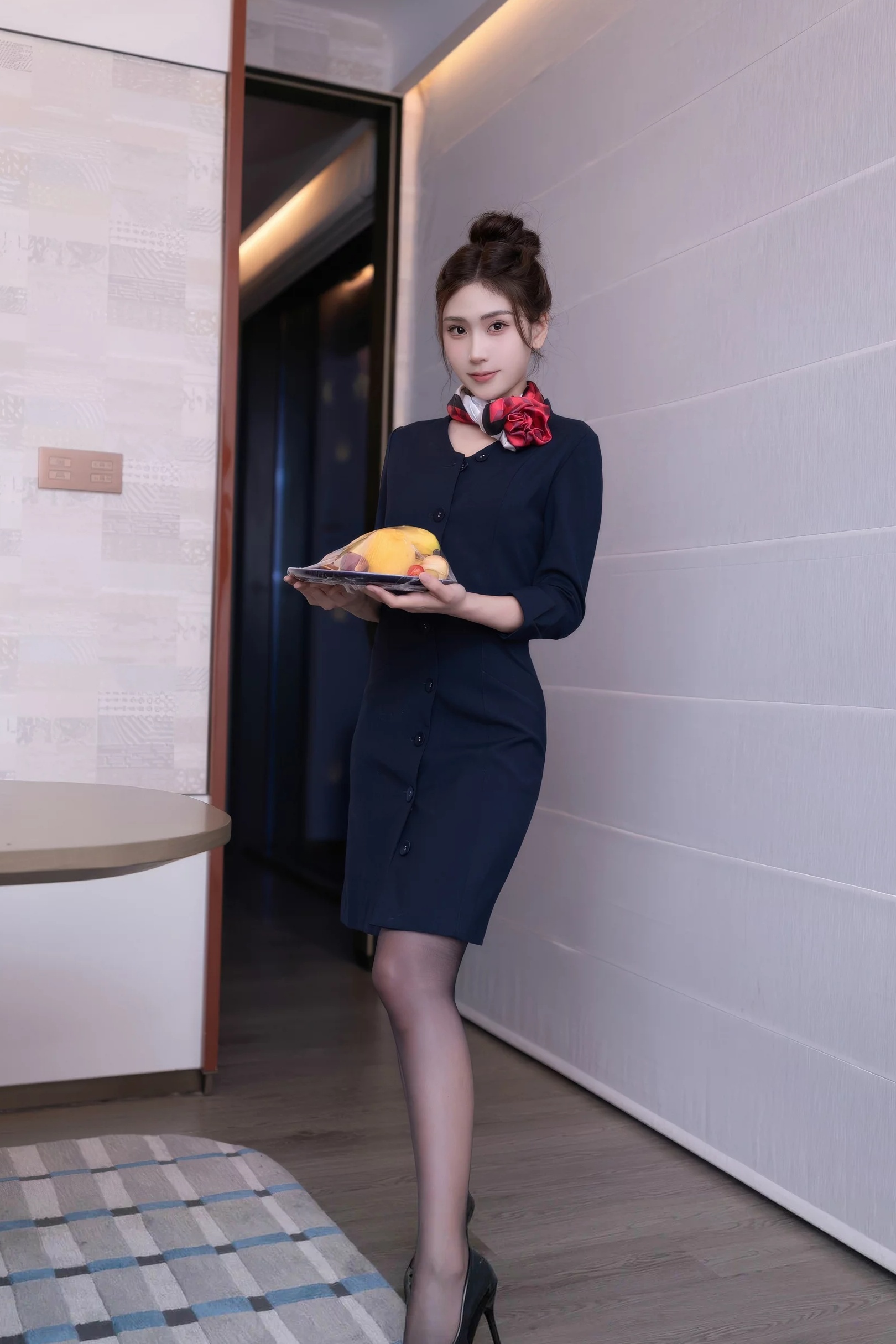 图片[1]-刘婷婷 空姐制服-御萝部落
