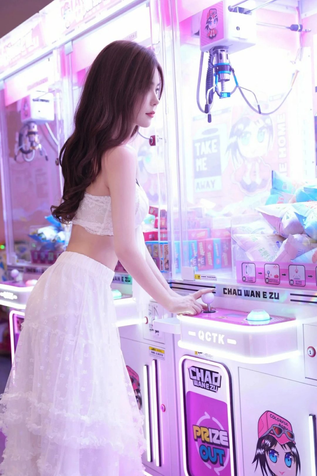 拍黄瓜girl 白色连衣裙-御萝部落