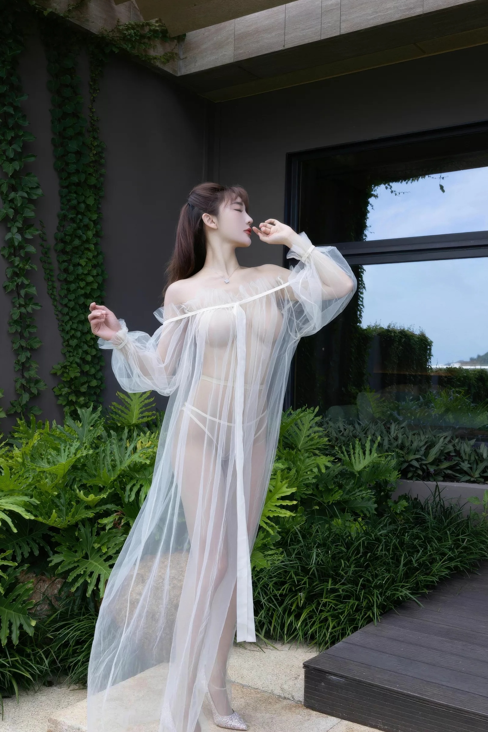 图片[6]-陆萱萱 轻透白纱-御萝部落