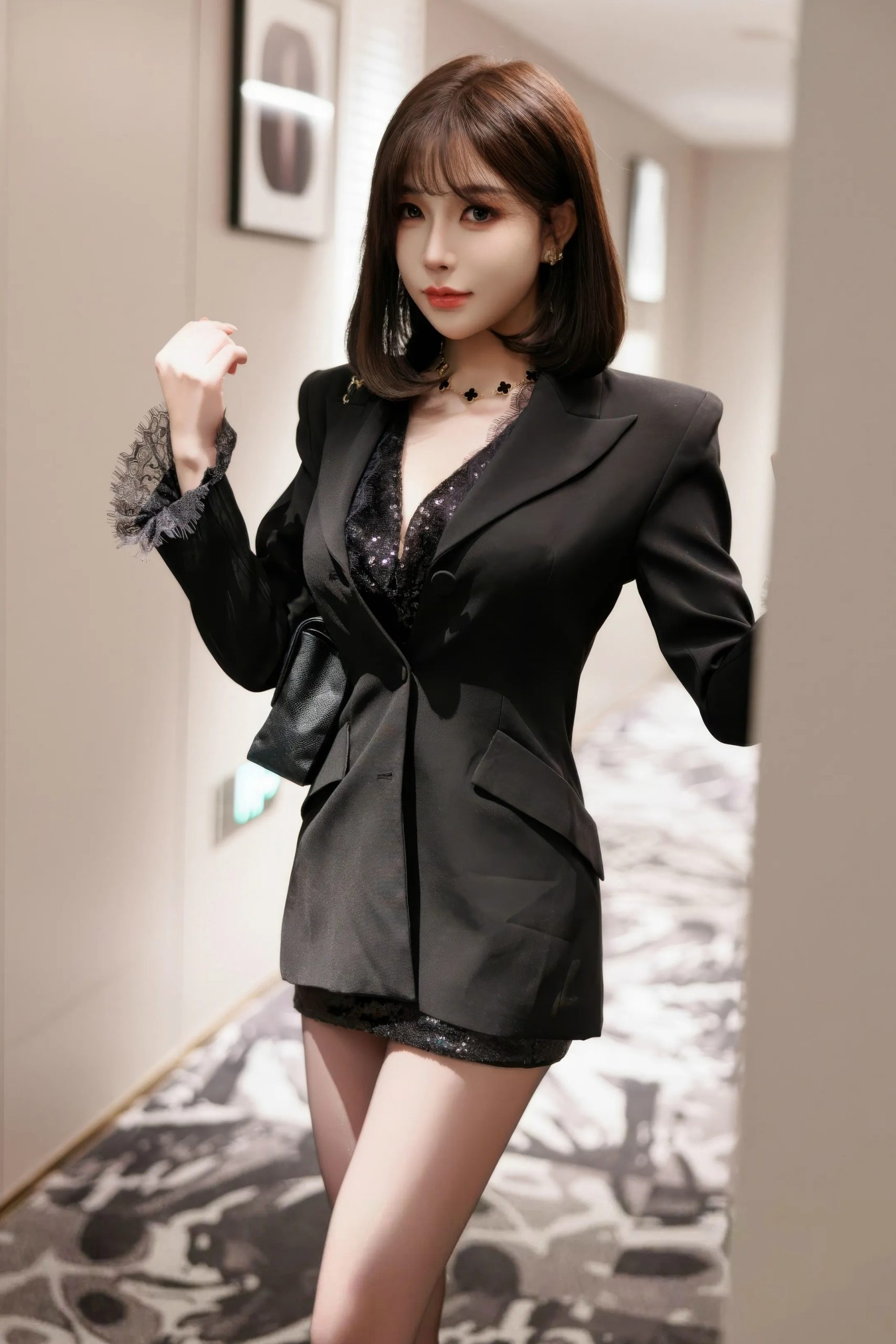 图片[7]-莉芝荔枝 黑色西服-御萝部落