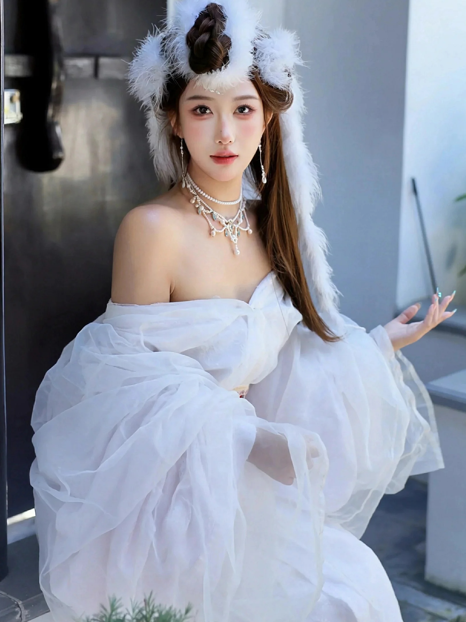 图片[9]-金允希Yuki 低胸长裙-御萝部落