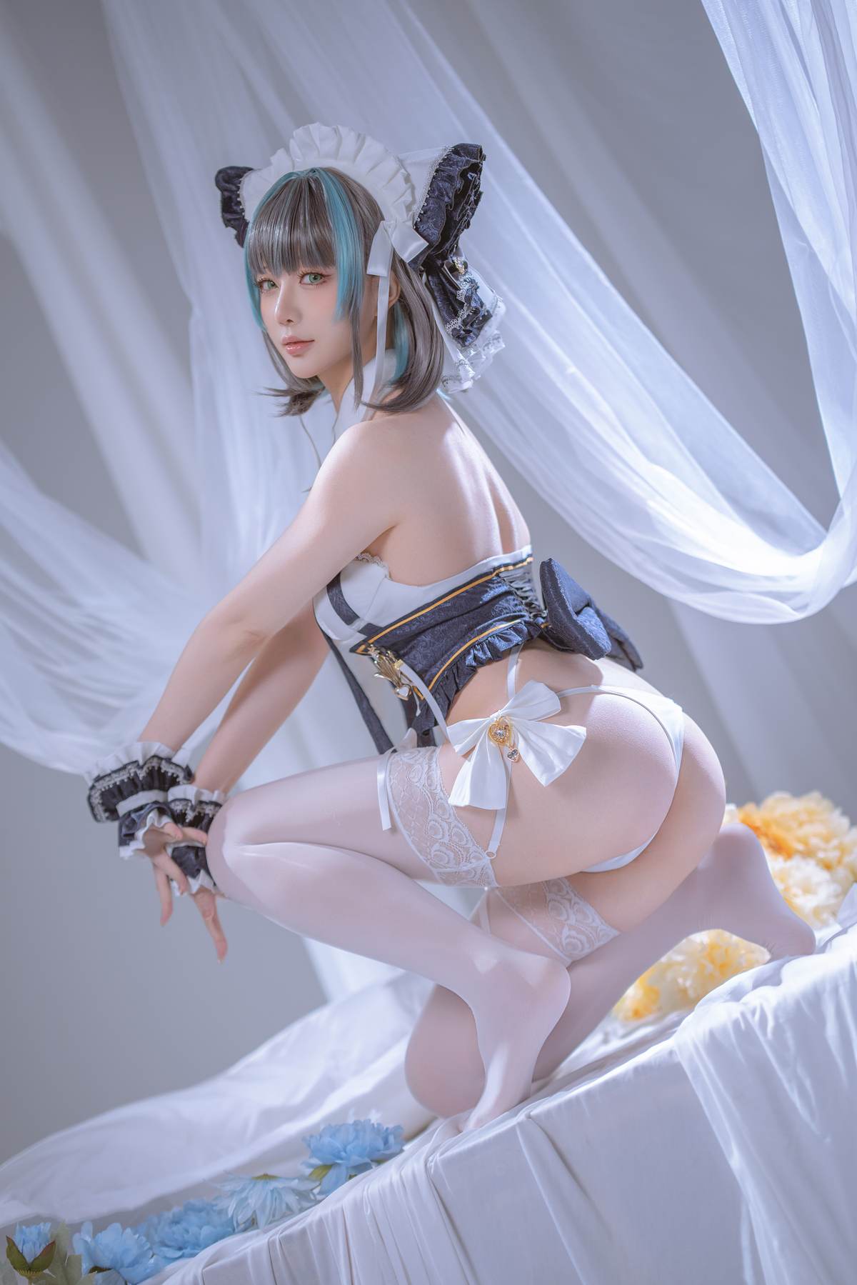 图片[3]-星之迟迟《碧蓝航线 柴郡》1V Cosplay写真-御萝部落