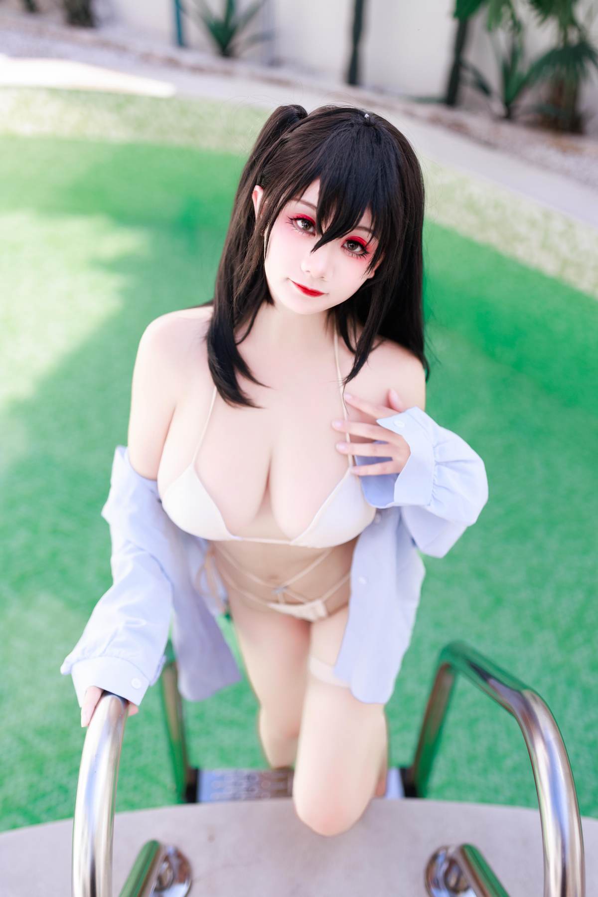 图片[3]-阿雪雪 – 碧蓝航线 大凤泳装：泳装巨乳美腿大尺度 86P1V-御萝部落