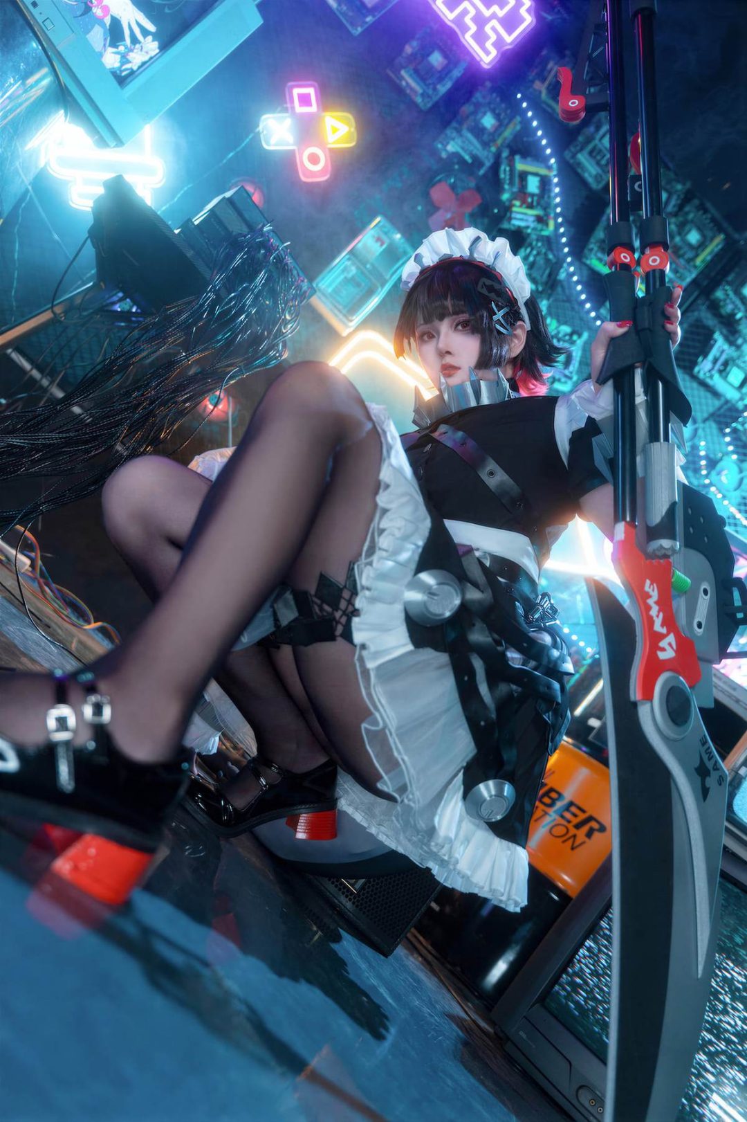 图片[5]-Natsuko夏夏子 – 绝区零 艾莲乔：鲨鱼女仆制服黑丝大尺度还原 93P4V-御萝部落