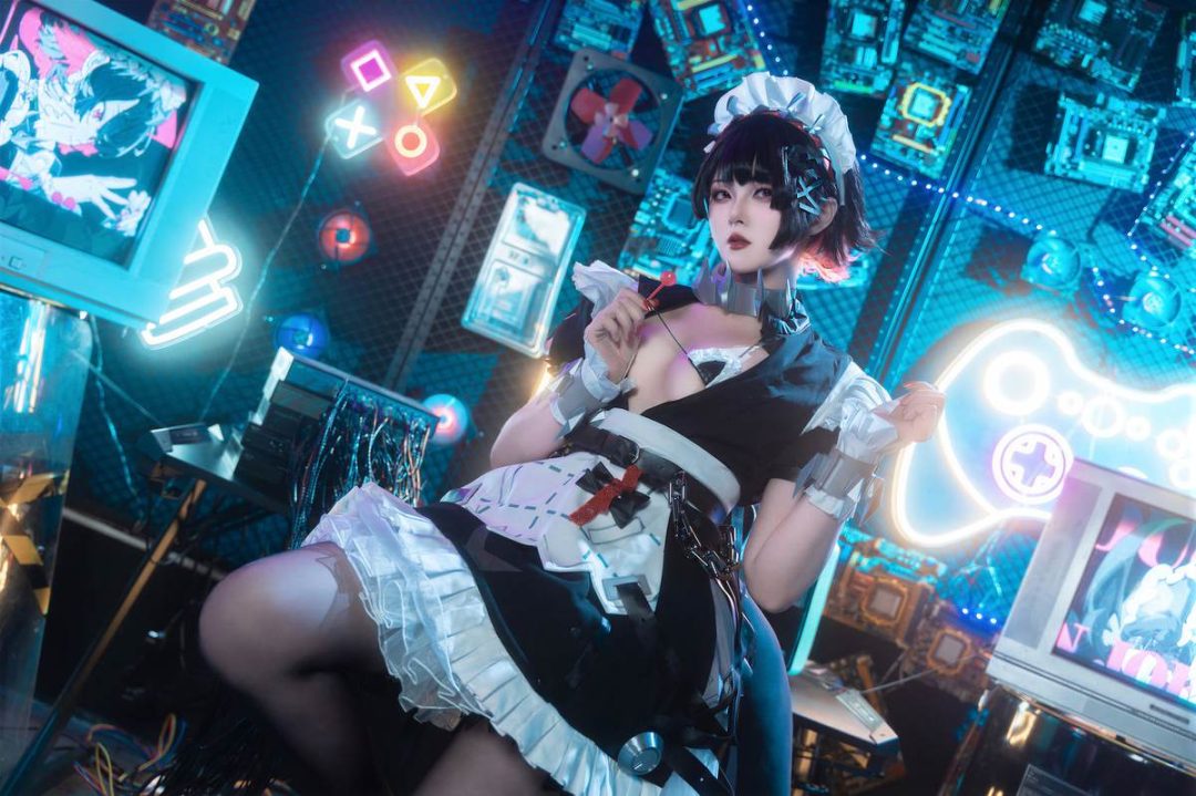 图片[6]-Natsuko夏夏子 – 绝区零 艾莲乔：鲨鱼女仆制服黑丝大尺度还原 93P4V-御萝部落