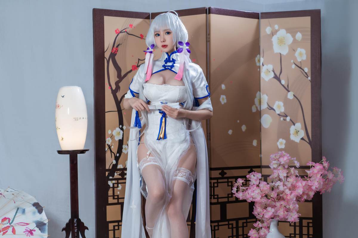 西园寺南歌 - 碧蓝航线「光辉」旗袍造型：东方旗袍与舰娘角色融合 展现优雅与性感并存的视觉魅力 24P-御萝部落