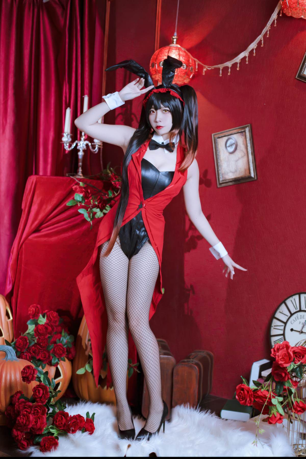 二佐Nisa - 约会大作战 时崎狂三：兔女郎兔女郎黑丝美腿 30P-御萝部落