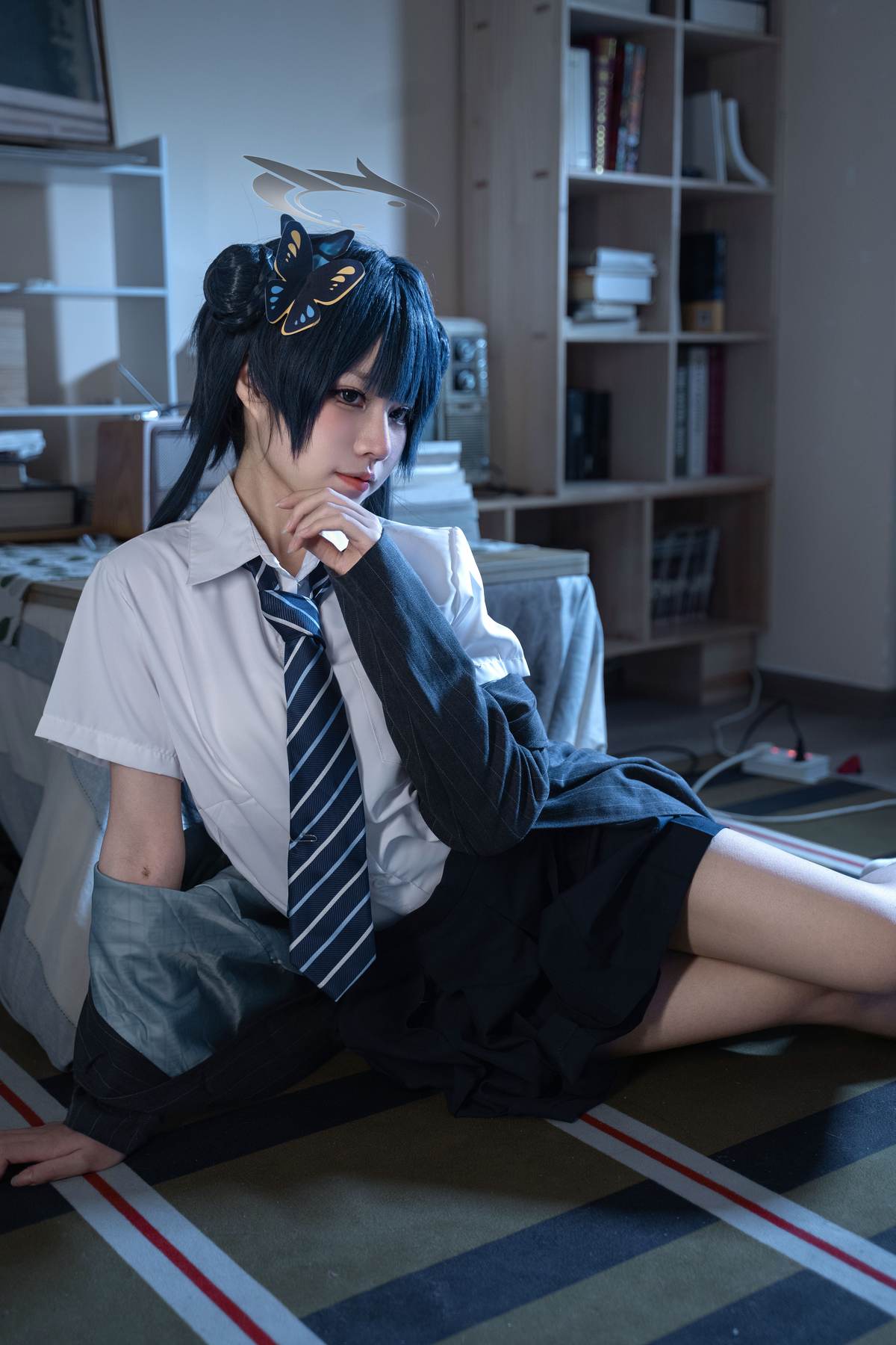 图片[2]-清水凪 – 龙华妃咲JK：角色JK制服造型还原 校园风格与人物气质呈现 简洁构图下的日常感与角色氛围展示 52P-御萝部落