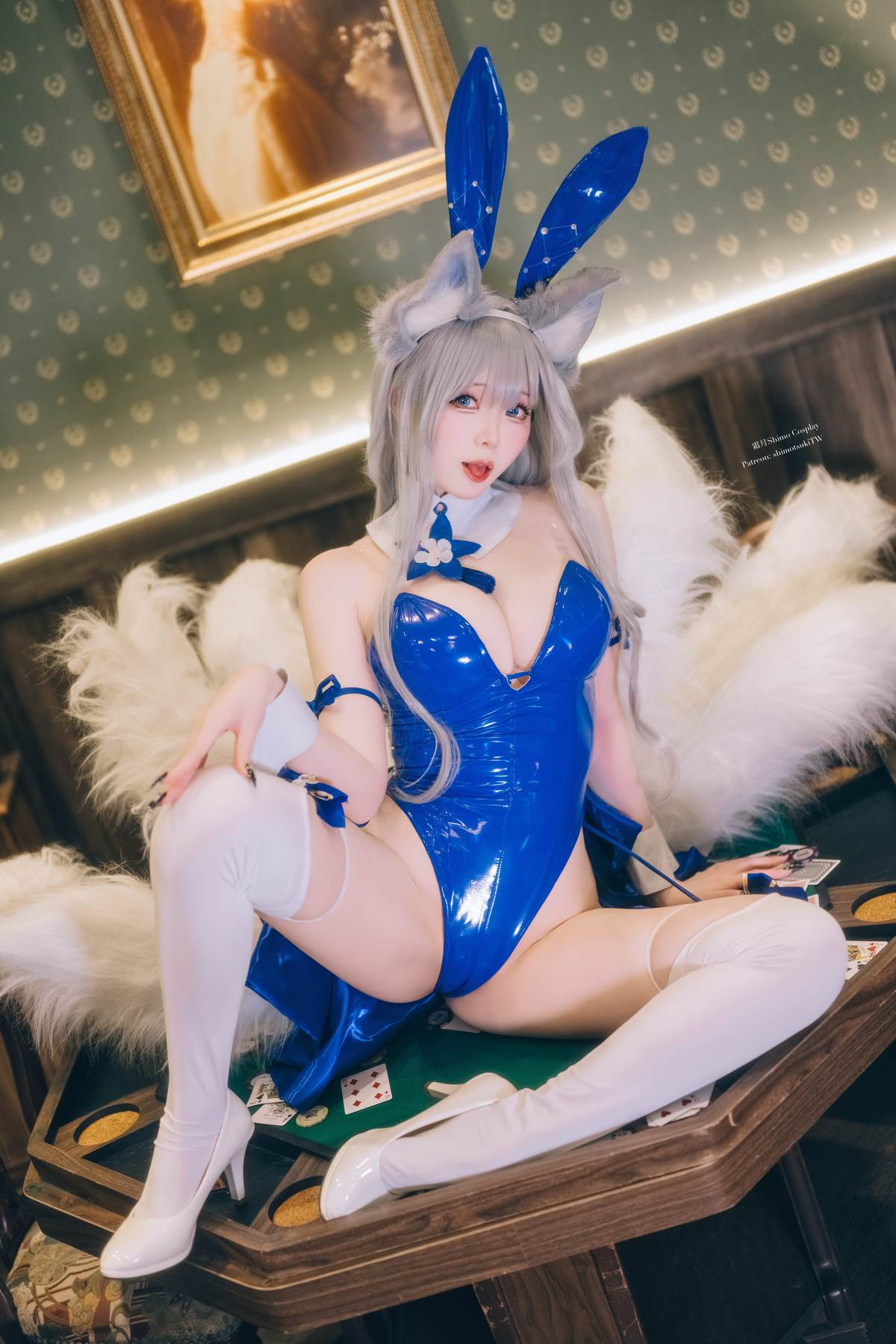 图片[3]-霜月shimo – 碧蓝航线 信浓：Bunny Shinano兔女郎白丝美腿 20P-御萝部落