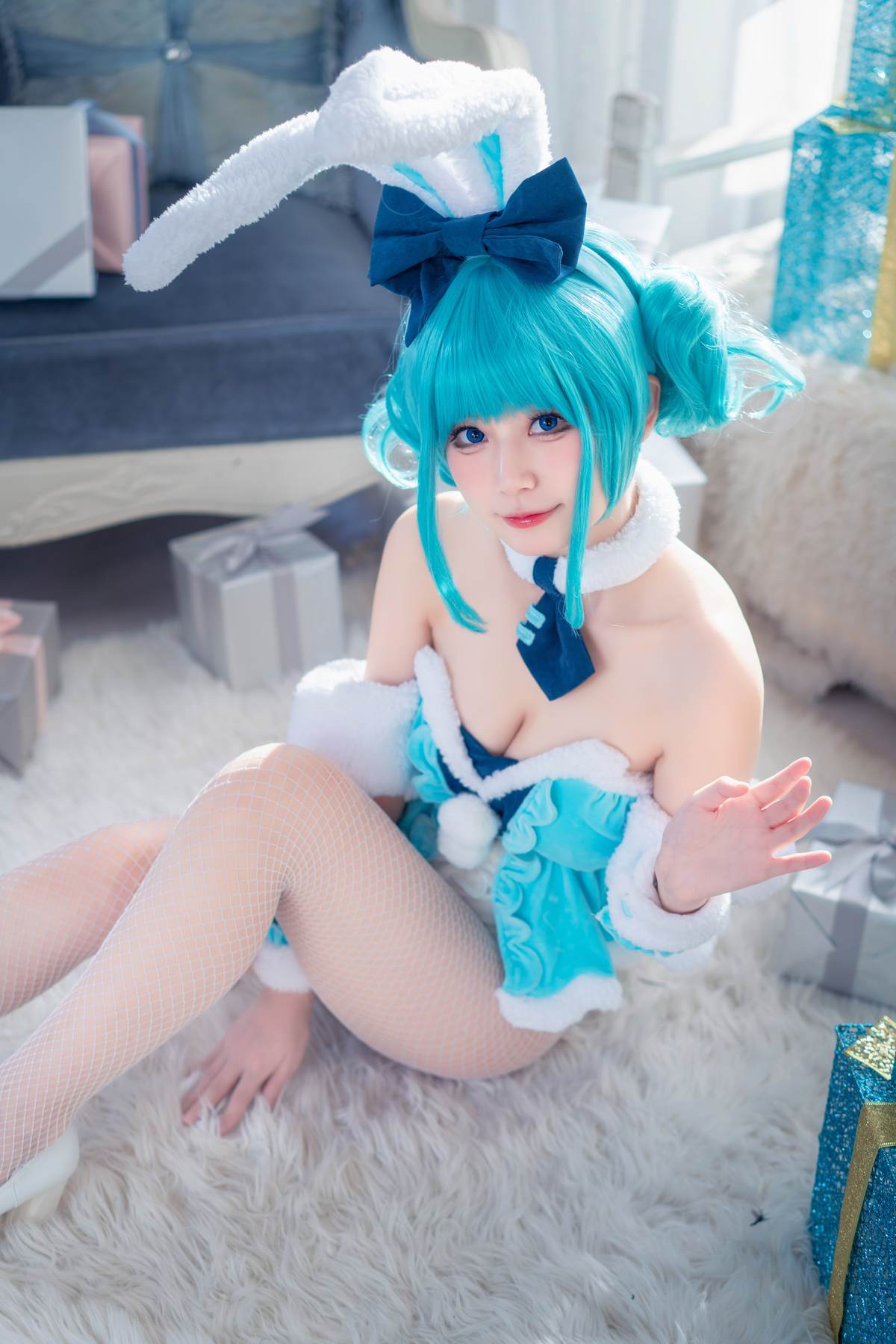 图片[3]-猫大人 – 初音未来白兔：兔女郎主题角色写真 24P-御萝部落