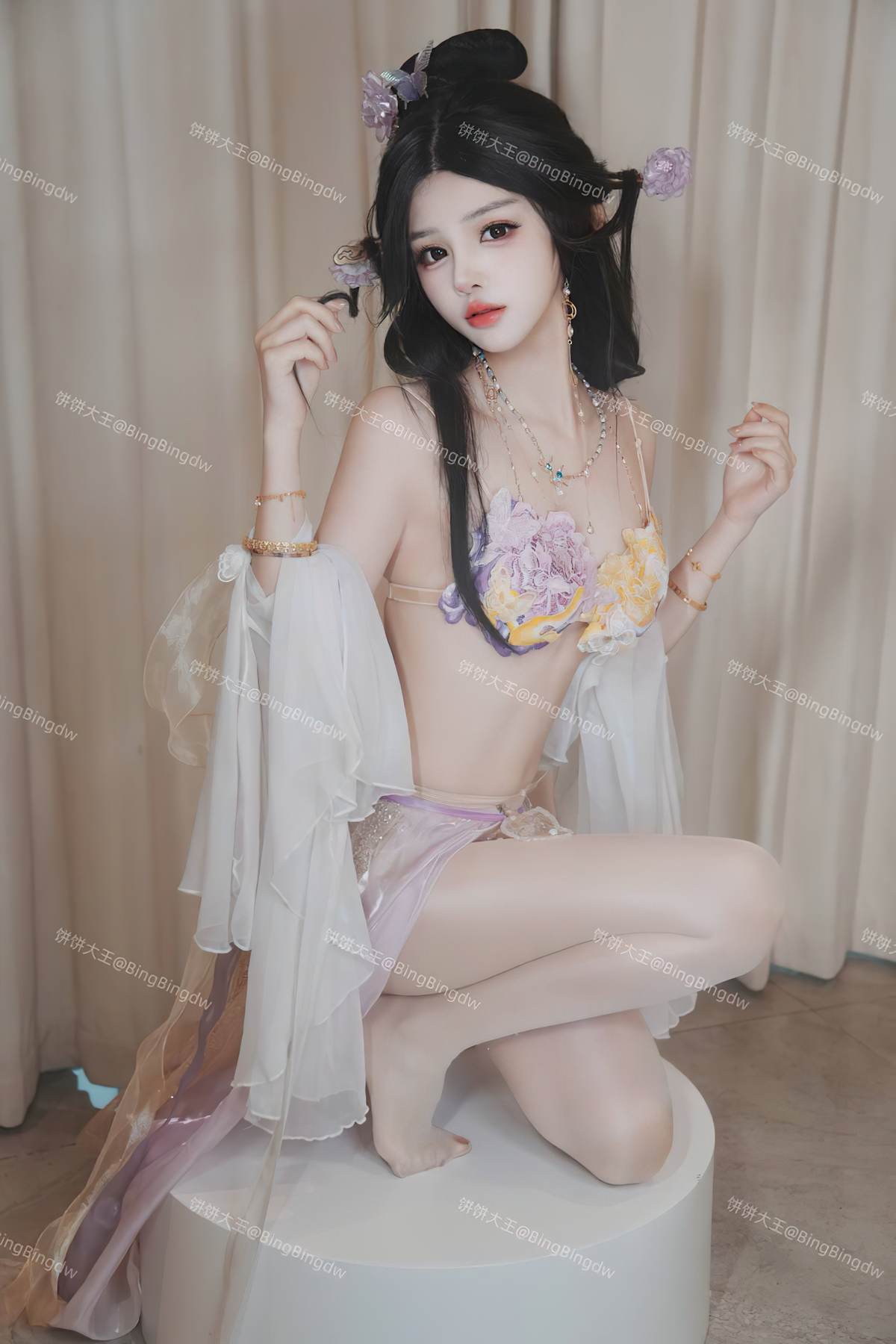 图片[2]-饼饼大王 – 永劫无间·迦南「闭月之颜」：暗夜刺客风格的角色还原 冷艳气质与身材线条并重呈现 13P2V-御萝部落