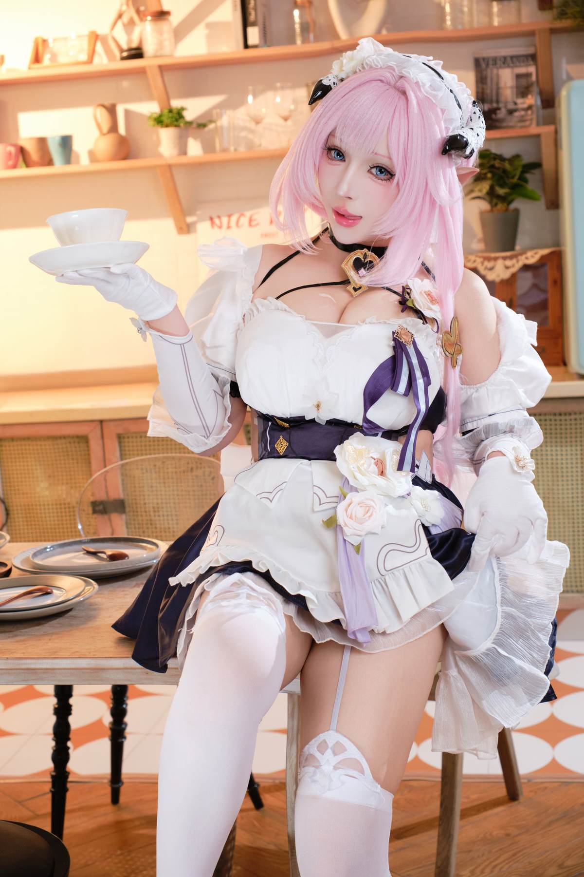 胡桃猫Kurumineko - 崩坏三 爱莉希雅女仆：女仆装大尺度还原 125P3V-御萝部落
