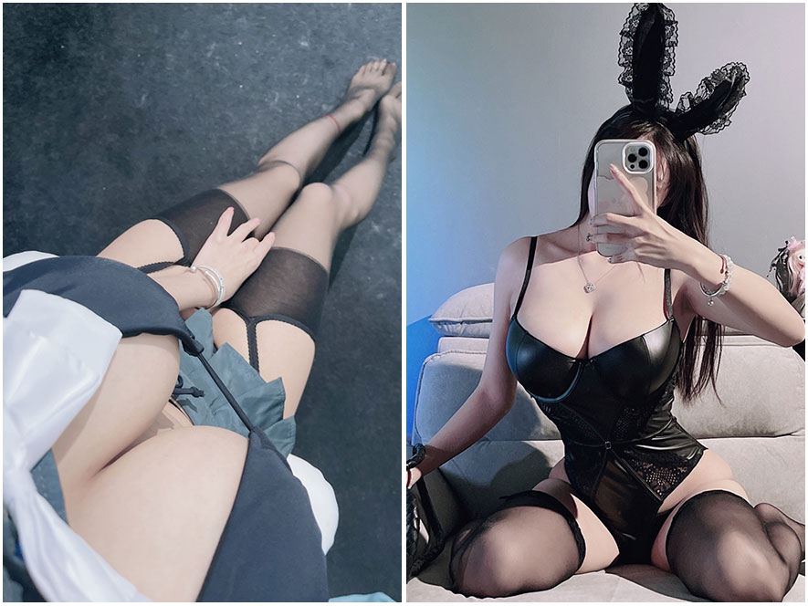 兔宝妮to微密圈卧室背影女仆装COS图