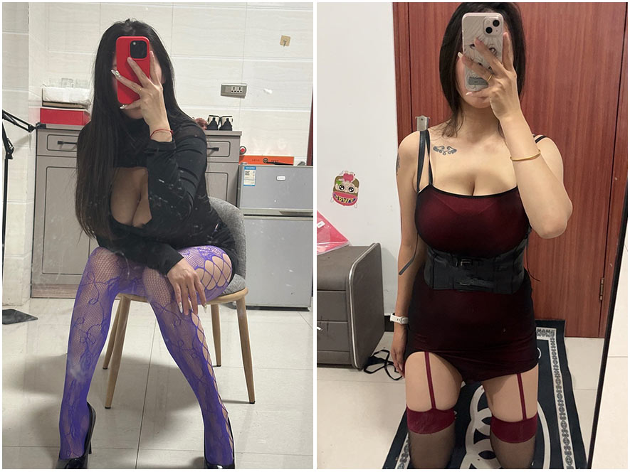 眼红黑色系御姐风写真