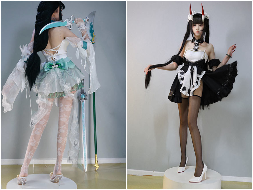 抖音网红沐雨茜清新居家服饰微密圈写真