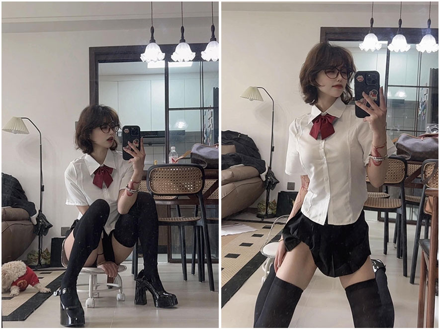 吞吞日系纯欲JK制服写真高清图