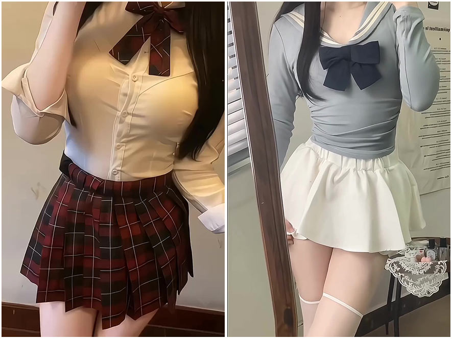 小猫困困JK制服写真