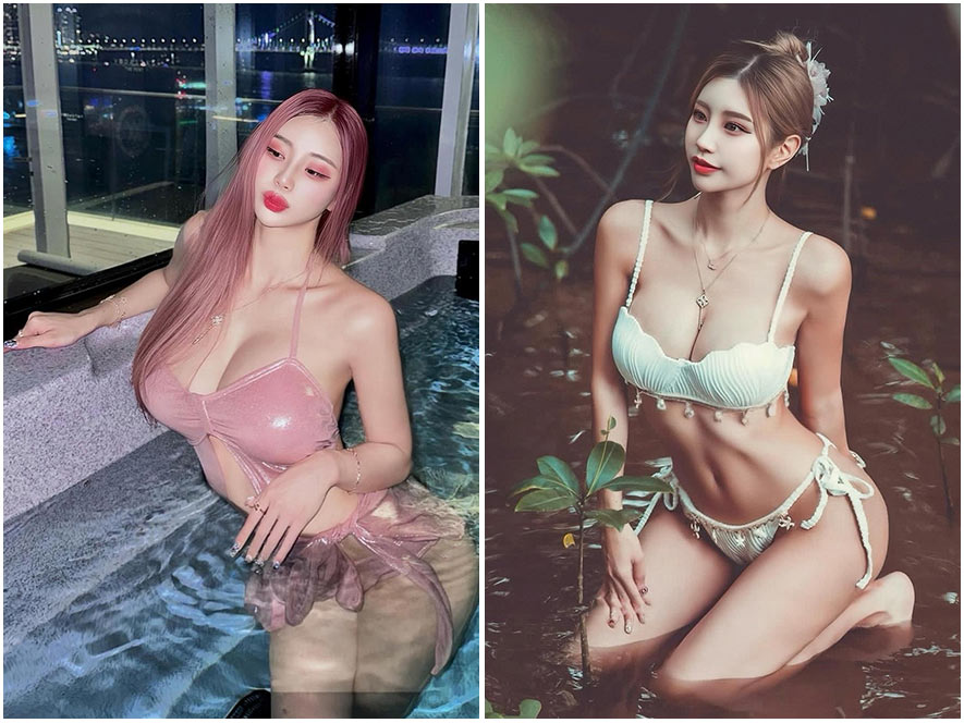 莫妮卡Fiona微密圈合集中极具氛围感的深夜居家写真展示