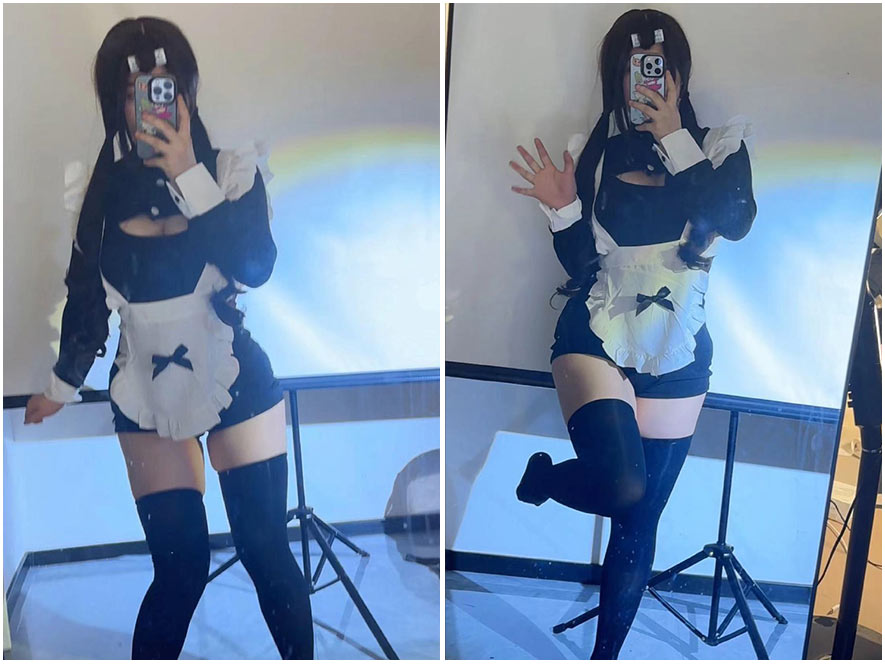 霸王龙女孩抖音甜美自拍日常