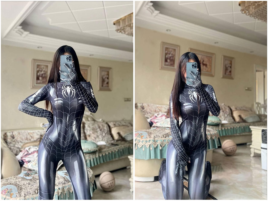 小贝抖音网红健身瑜伽紧身服性感自拍