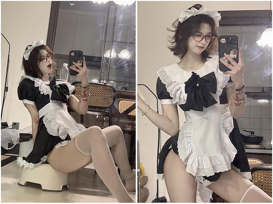 抖音吞吞cosplay造型展示与精致妆容特写