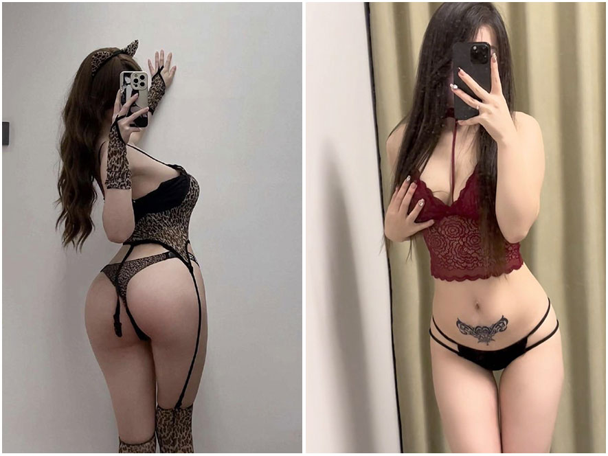 抖音网红情酱海岛泳池边回眸一笑写真