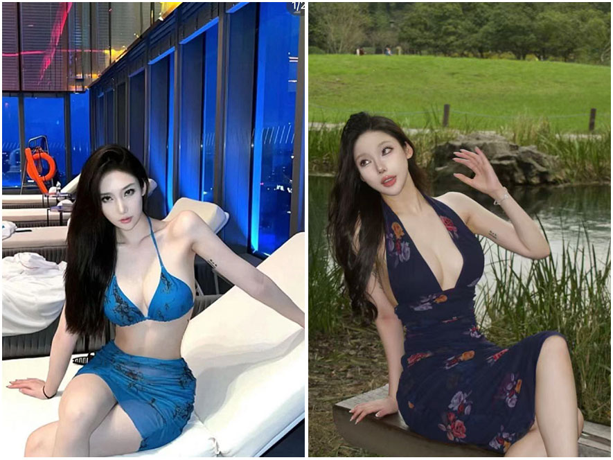 maymay身着清新连衣裙