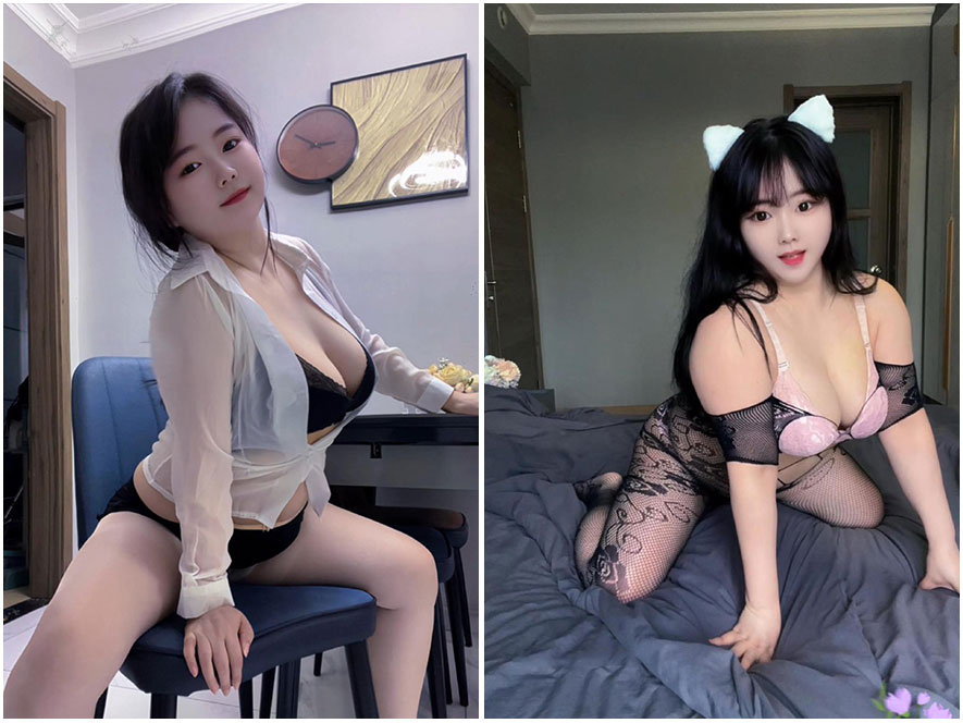 陈幼恩黑色吊带裙侧颜写真