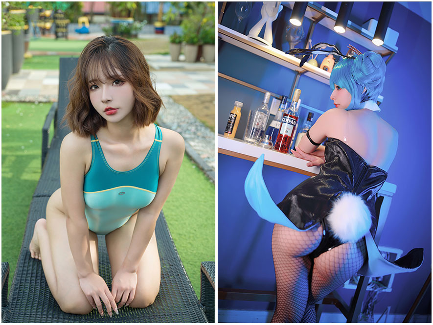 yuuhui玉汇身着唯美私服展现甜美笑容