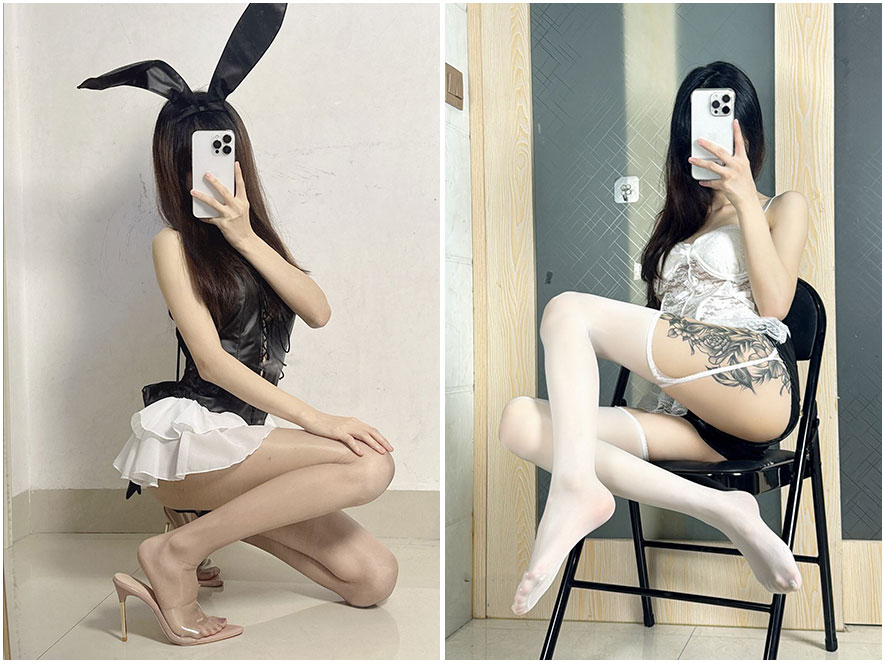 抖音冰葡萄身穿性感比基尼在泳池边侧卧