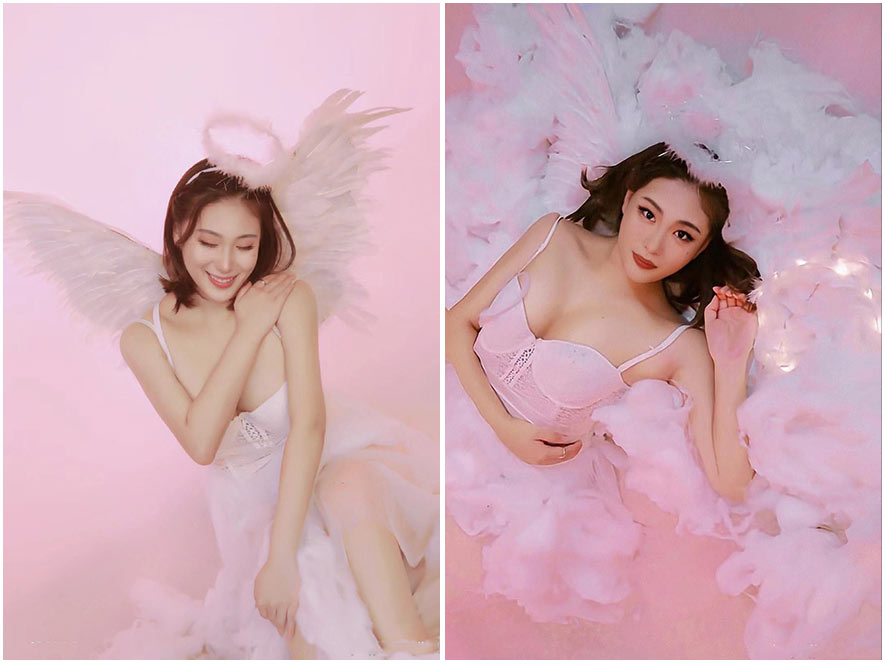 马多乐粉色护士装COS写真