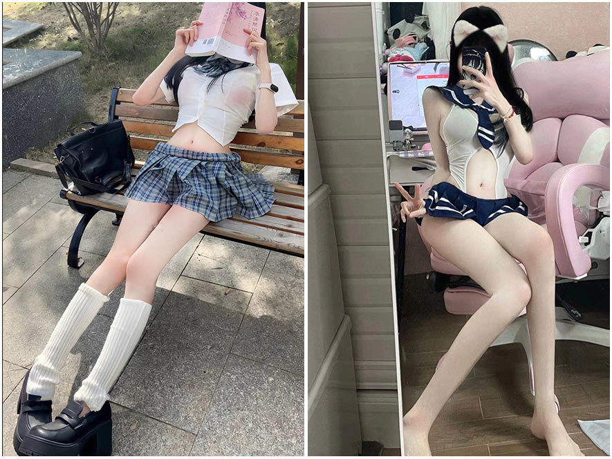 吃小熊饼干jk制服cos图片