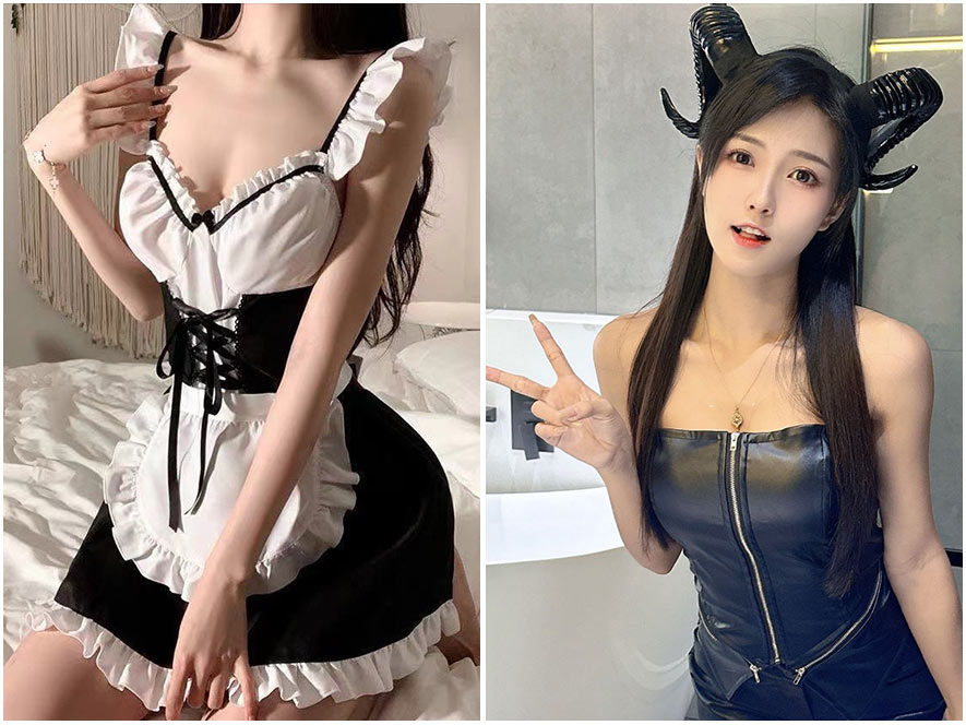 梅美超甜穿着经典日系K制服在校园樱花树下回眸一笑