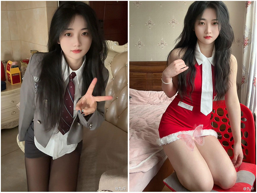 今天是九斤明哥-近景特写-微卷长发配精致妆容