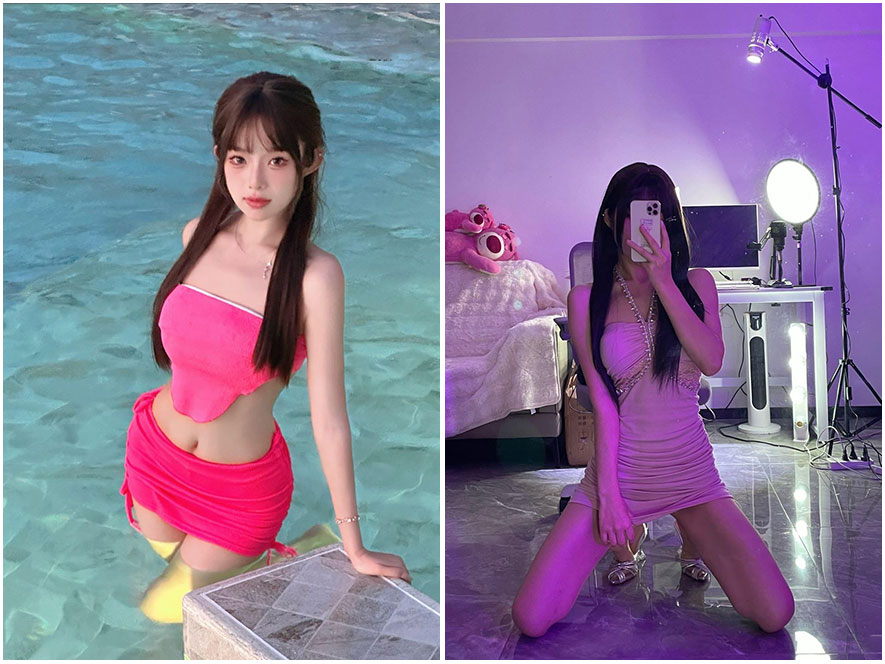 抖音网红百变甜心啊私服高清壁纸下载